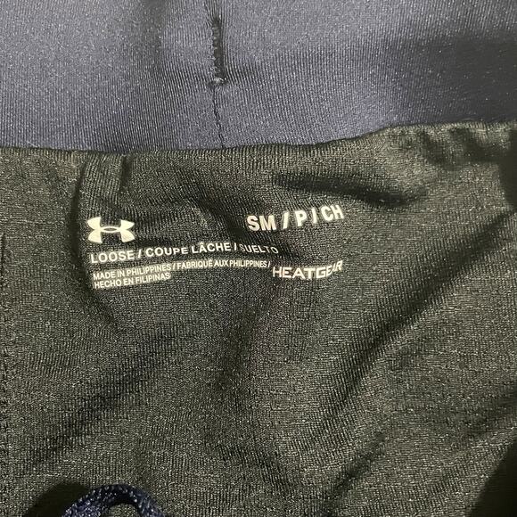 Under Armour Womens Athletic Shorts Small Blue Loose Lined Running Track Shorts - Picture 4 of 12